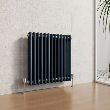 Heilmetz Traditional Radiator Central Heating Rads Radiator 2 Column Horizontal Anthracite 600 × 605mm (1/5)
