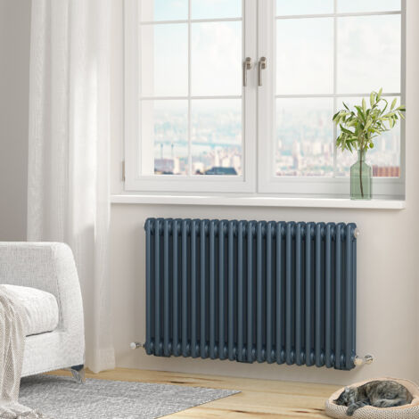 Heilmetz Traditional Radiator Central Heating Rads 2 Column Horizontal 600 × 1010mm Anthracite (1/5)