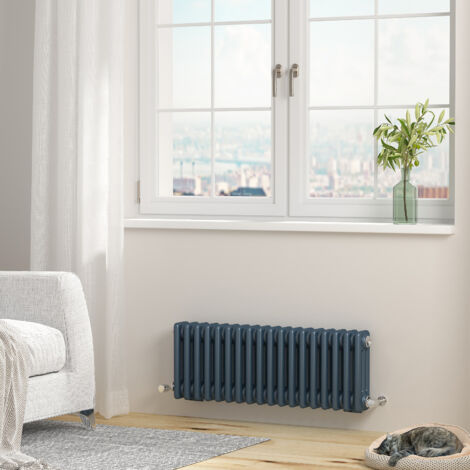 Heilmetz Traditional Radiator Central Heating Rads 3 Column Horizontal 300 × 830mm Anthracite (1/5)