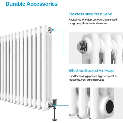 Heilmetz Traditional Radiator Central Heating Rads 3 Column Horizontal ...