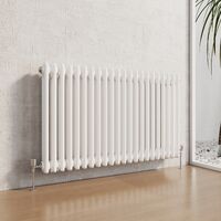 Heilmetz Traditional Radiator Central Heating Rads Radiator 2 Column Horizontal White 600 × 1190mm
