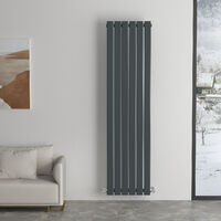 Heilmetz 1800 × 456 mm Anthracite Vertical Radiator Single Modern Flat Column Radiator Central Heating Radiators Designer Radiators