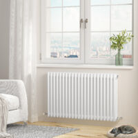 Heilmetz Traditional Radiator Central Heating Rads 3 Column Horizontal 600 × 1010mm White