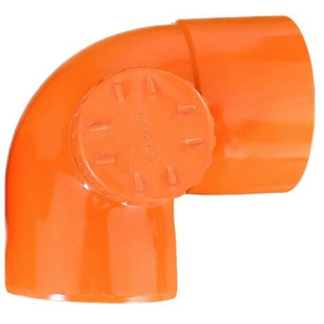 Curva 87,30° con tappo per ispezione in pvc : Diametro - 160, Modello - Destra