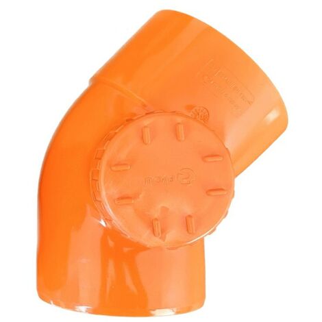 Curva 45° con tappo ispezione in pvc : Diametro - 200, Modello - Destra
