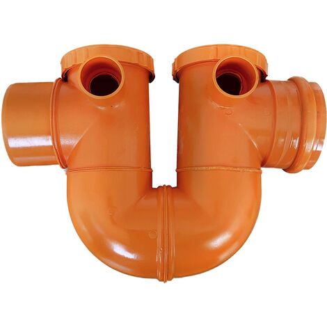 Sifone ad "U" con sfiato fognatura in pvc : Diametro - 160