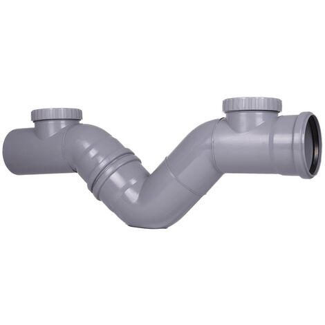 Sifone firenze orizzontale in polipropilene (2 Tappi) : Diametro - 125