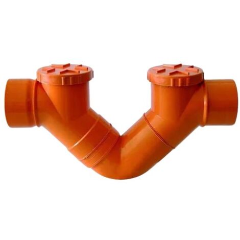 Sifone firenze orizzontale in pvc  (2 Tappi) : Diametro - 50