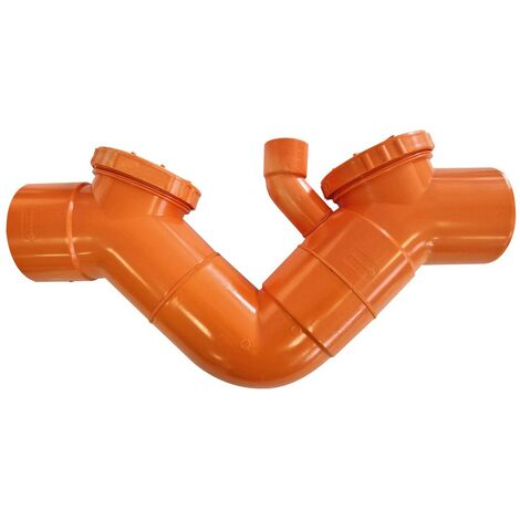 Sifone con sfiato in pvc (2 Tappi) : Diametro - 140