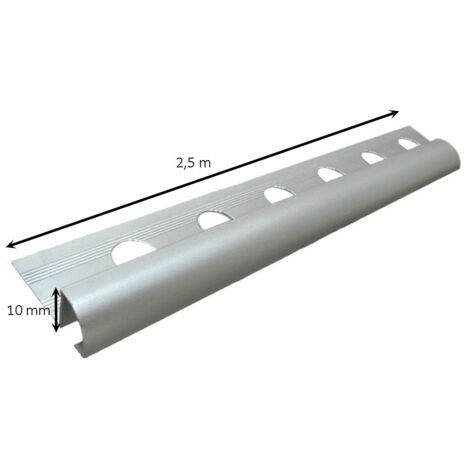 Profilo nor tondo in alluminio leggero 2,5 metri : Modello - 10MM SATINATO (1/2)