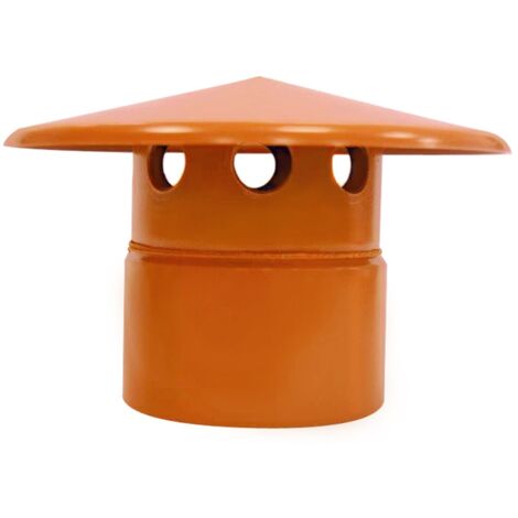 Testa esalatore in pvc : Colore - "Tegola" - RAL 8023, Diametro - 140