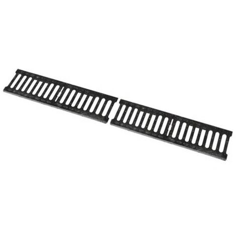 Griglia per canaletta TOP in GHISA (sistema di drenaggio en 1433) : Dimensione - 13 x 50 cm