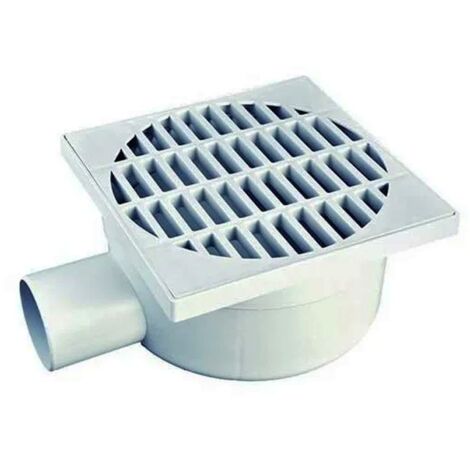 Chiusino sifonato in pp con scarico laterale : Dimensione - cm 11,5x11,5 e scarico Ø50 mignon