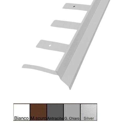 Gocciolatoio NOR in Alluminio curvabile per sezione Tonda - barra 2,7 metri : Colore - Antracite