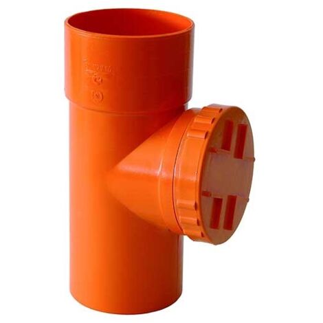 Ispezione lineare in pvc : Colore - Arancio, Diametro - 100 (con tappo Ø100)