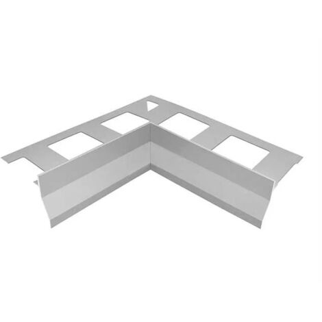 Gocciolatoio/Angolare/Giunzione NOR in Alluminio per Balconi e Terrazze - Barra da 2,7 metri : Colore - Grigio chiaro, Modello - ANGOLARE INTERNO