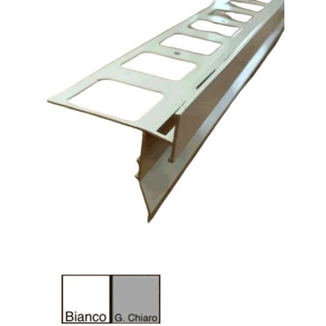 Gocciolatoio / Giunzione TOP in PVC 75mm per balconi e terrazze 2,6 metri : Colore - Bianco, Modello - GOCCIOLATOIO