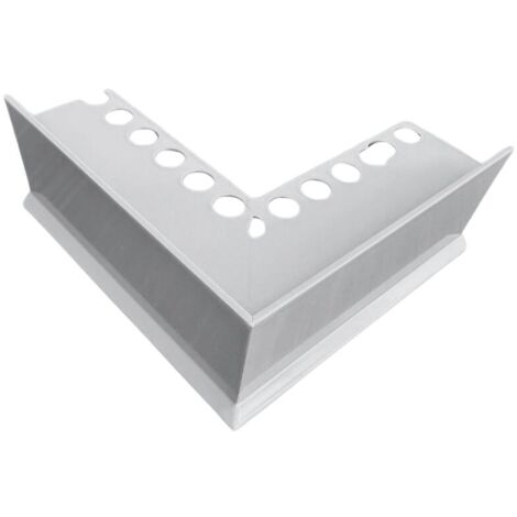 Gocciolatoio/Angolare/Giunzione SLIM in Alluminio per Balconi e Terrazze - Barra da 2,7 metri : Finitura - GRIGIO METALLIZZATO, Modello - ANGOLARE ESTERNO