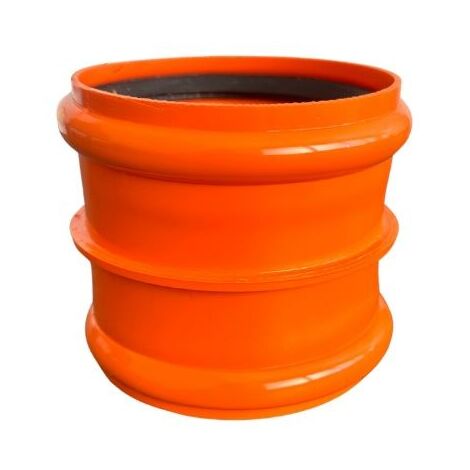 Manicotto Femmina-Femmina in PVC (colore Arancio) con Guarnizione : Diametro - 125