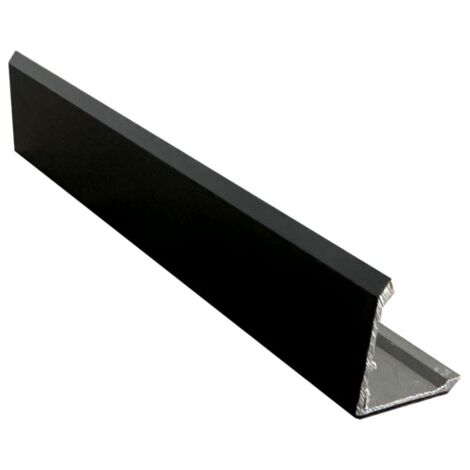 Paraspigolo angolare in Alluminio - Nero Opaco - Barra da 2,5 metri : Dimensione - 20x20mm