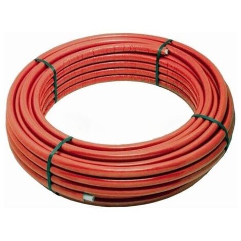Tubo multistrato rivestito in rotoli da 50 metri : Colore - Rosso, Diametro - 32, Spessore - 3MM