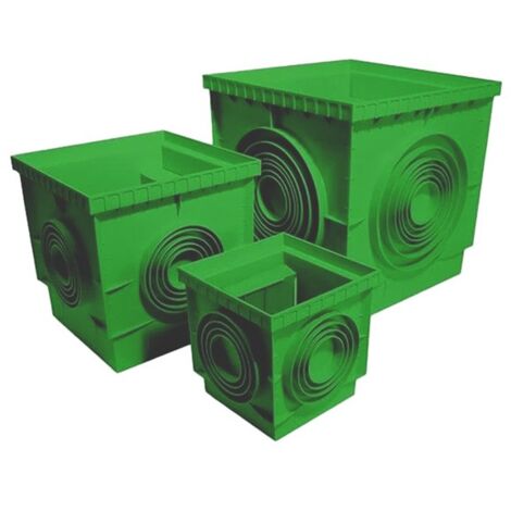 Pozzetto singolo in pp verde : Dimensione - cm 40x40