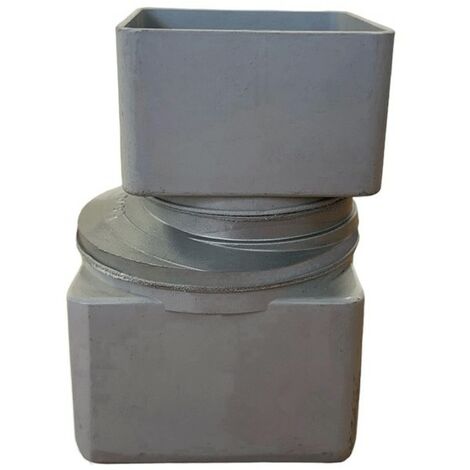 Raccordo di collegamento quadro-quadro : Colore - Grigio, Diametro - 80X80-100X100