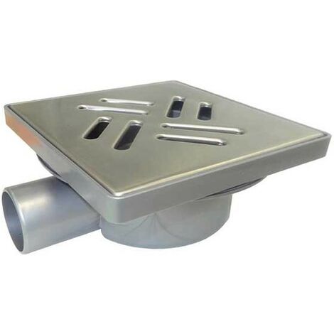 Chiusino regolabile con scarico laterale : Dimensione - cm 15x15 regol. c/griglia acciaio Ø40