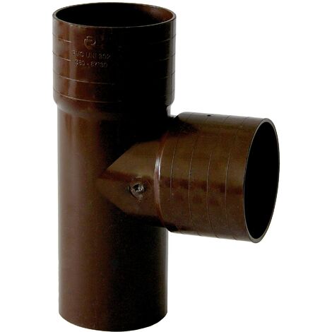 Derivazione tonda 87.30° per pluviali : Colore - Marrone, Diametro - 80