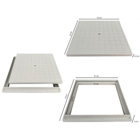 Telaio con chiusino super in pp - con foro (con bullone) : Dimensione - cm 35x35