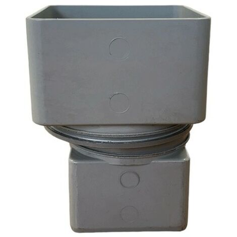 Raccordo di collegamento quadro-quadro : Colore - Grigio, Diametro - 100X100-80X80