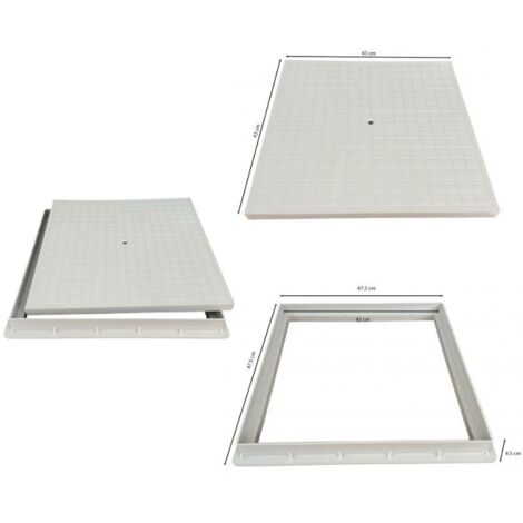 Telaio con chiusino super in pp - con foro (con bullone) : Dimensione - cm 45x45