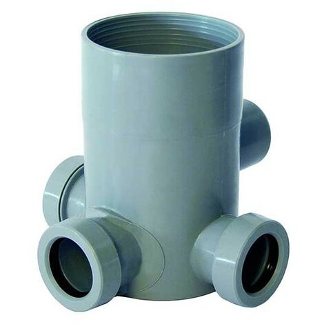Pozzetto alto in polipropilene grigio per scarichi ad innesto : Diametro - 40/50