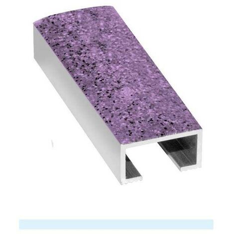 Listello testa piatta in alluminio glitterato colorato 2 metri : Colore - Viola, Modello - 15X8MM (1/3)
