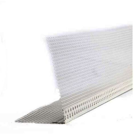 Paraspigolo in pvc con rete 10x10 - barra 2,5 metri bianco