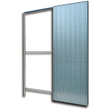 Controtelaio a scomparsa per intonaco - Telaio in Acciaio : Dimensione - 90X210CM, Spessore - 10,5CM
