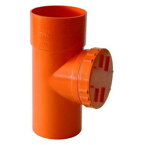 Ispezione lineare in pvc : Colore - Arancio, Diametro - 140 (con tappo Ø140)