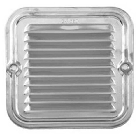 Griglia di aerazione rettangolare in alluminio con retina : Dimensione - 145X145 pass.aria cm2 44