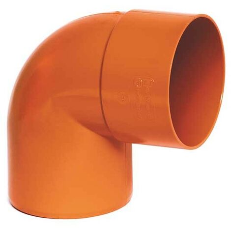 Curva 87.30° in pvc : Colore - Arancio, Diametro - 140