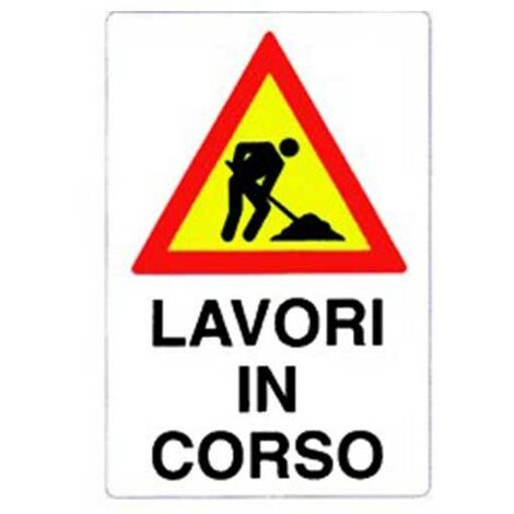 Cartello di pericolo lavori in corso cm 50x70