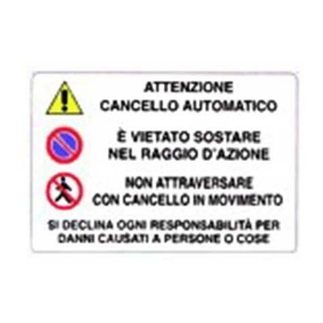 Cartello a 3 simboli cm 20X30 (1/2)