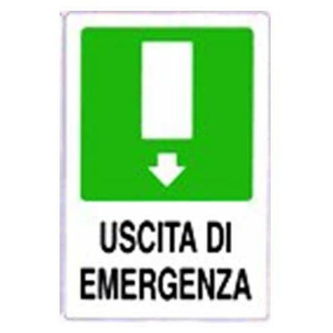 Cartello uscita di emergenza cm 20X30