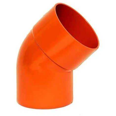 Curva 45° in pvc : Colore - Arancio, Diametro - 82