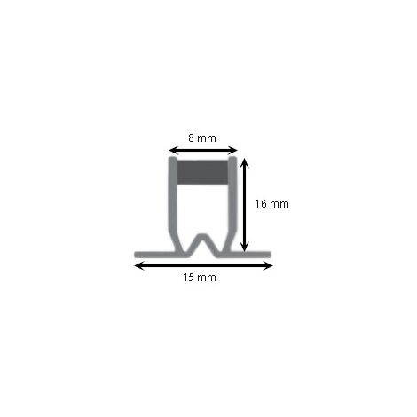 Giunto di dilatazione in plastica 2 metri : Modello - 16X8MM GRIGIO