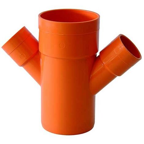 Derivazione doppia ridotta 45° in pvc : Diametro - 100x40