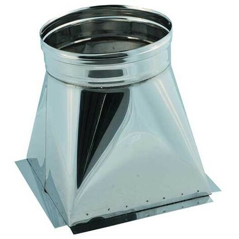 Tramoggia inox con aletta : Diametro - Ø200 base 300x300