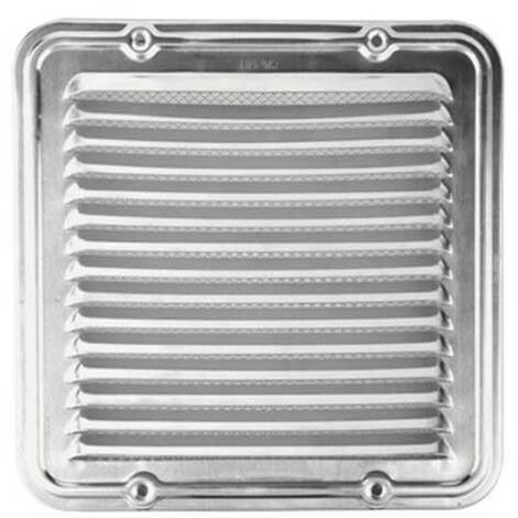 Griglia di aerazione rettangolare in alluminio con retina : Dimensione - 235x235 pass.aria cm2 212