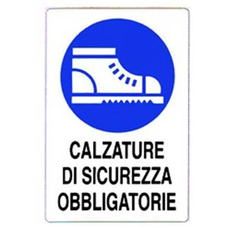 Cartello di informazione calzature di sicurezza obbligatorie cm 50x70 (1/2)