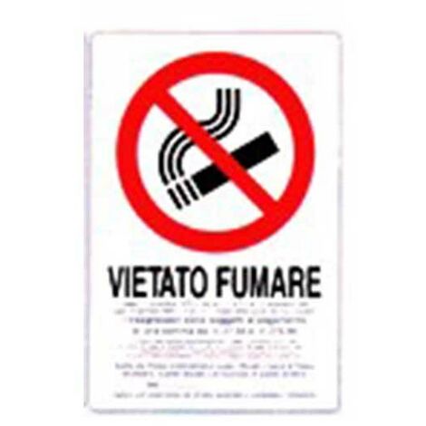Cartello vietato fumare cm 20X30