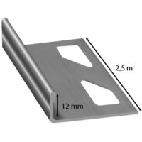 Profilo terminale in acciaio opaco nero 2,5 metri : Modello - 12MM